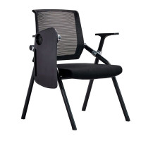 震怡培训椅可折叠椅办公椅会议椅简约新闻椅听课学习椅职员网布椅 经典款+写字板