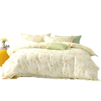 红秀世纺梦里花园纯棉四件套HX2403-C005被套200x230cm床单245x250cm枕套48x74cm*2(套)