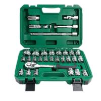 长鹿 32件 12.5mm系列镜面铬钒套筒方盒组套(自脱棘轮)