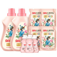 立白大师香氛香水洗衣液12斤套装(2千克*2瓶+500克*4袋+内衣洗80克*3瓶)