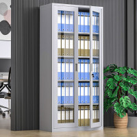 震怡文件柜铁皮柜钢制办公柜资料档案柜储物柜文件柜常规款 通玻文件柜 0.7