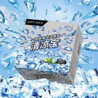 柔享(Softjoy) 18*20cm 30片/盒 50g/片 30*粘胶70*涤纶 清凉湿巾1.00 包/盒 白