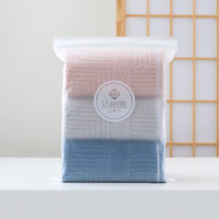 洁丽雅-雅尚面巾三条EVA袋装兰、粉、灰、