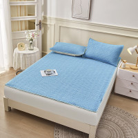 洁丽雅 经典乳胶凉席三件套 CP2768湖光山色-蓝