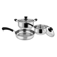 栢士德 BYSTON 帕克斯套锅 BST-077 18CM奶锅+22CM汤锅+23CM煎锅