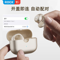ROCK真无线降噪蓝牙耳机TWS500超长续航触控操作智能互联设计ROCK真无线蓝牙耳机耳夹式RAU0764 星耀金