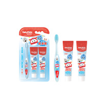 舒客 宝贝护齿 1+2套装(健齿牙刷*1+成长牙膏*2)