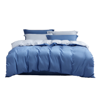 水星家纺 舒云蓝岸 适用1.5米床 蓝色精细工艺 双面设计 大气美观 129250