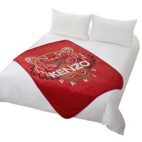 KENZO炫彩虎头毯(红)1000*1400