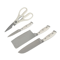 栢士德-BYSTON 阿菲尔厨具套装 BST-165 菜刀+三德刀+果皮刀+剪刀