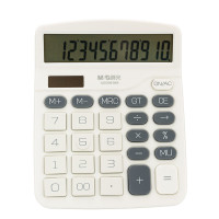 晨光(M&G)低碳环保837桌面计算器 太阳能桌面计算机12位大屏幕计算器 办公用品 单个装 白色 ADG981M8I
