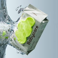 babycare婴儿手口湿巾新生儿湿纸巾加厚擦脸成人可用3150绿盖湿巾80抽-1包