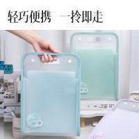 得力(deli)13格A4竖式风琴包试卷收纳 学生便携科目袋科目袋作业资料册 小学初高中文具果冻晴天 颜色随机