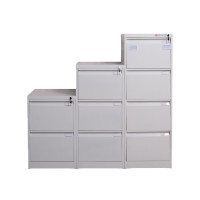 收纳办公文件铁皮档案资料矮柜带锁抽屉 四斗卡箱