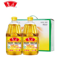 鲁花 食用油 5S 物理压榨 压榨 一级 花生油 1.8L*2