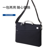 乐上(LEXON)手提包男15.6英寸笔记本包电脑包公事包时尚休闲公文包蓝黑色