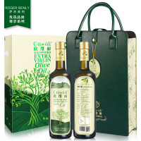 西班牙进口特级初榨高多酚橄榄油750ml*2瓶礼盒 送礼福利