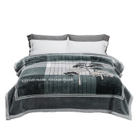 恒源祥秋冬季午睡毯床上沙发盖毯 万木争荣银貂绒毯 200*230 TGM1009