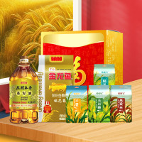 金龙鱼米面油套装粮油礼盒米油组合D款大礼包5kg+5L