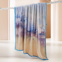 苏宁 水星家纺 浅韵素影可水洗云朵柔绒毯150cm×200cm(偏远地区不发货)