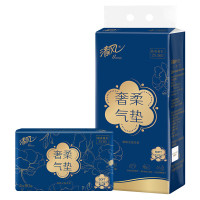 清风奢柔气垫抽纸甄选ZS360-4层90抽4包/提M码(190mmX154mm)
