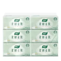 心相印 6DT100(包装)柔韧亲肤三层100抽6包塑装抽纸(6包*1提)