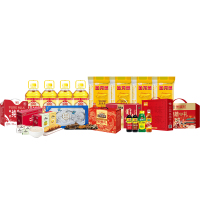 鲁花金龙鱼三只松鼠徐福记自然派德亚江中猴菇贡极大礼包套餐