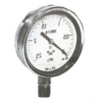 不锈钢压力表Y-100BFZ 0-0.25MPa M20*1.5|径向耐震(带防震液、带色环)