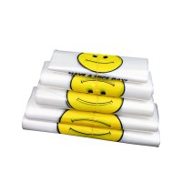 兰诗笑脸袋手提垃圾袋超市购物打包袋3丝26*42cm(200个/捆)