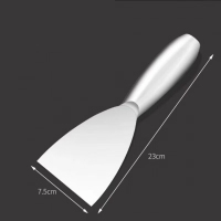 美克杰不锈钢一体油灰刀铲刀清洁铲子墙填缝小刮刀抹泥刀刮腻子工具 一体式3寸 镜面不锈钢#不易断#精工