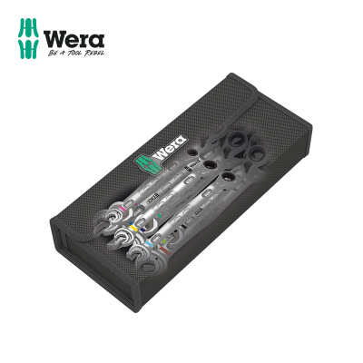 维拉(WERA)进口开口棘轮扳手套装6000/6001德国快速两用扳手套筒梅花扳手 6000棘轮开口[11件套]