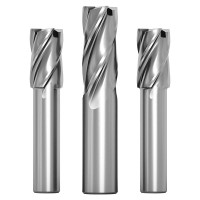 贝利立铣刀高速钢直柄数控刀具金属铁铝专用白钢四刃全磨中心铣刀钻头 4刃精铣刀(14mm)