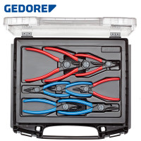 吉多瑞(GEDORE)德国吉多瑞gedore卡簧钳内卡外卡弹簧弯头8000A/J直头卡环钳进口 1101-001套装