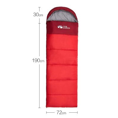 牧高笛NX20562004户外露营加厚保暖成人室内防寒单人便携睡袋SQ旭日红1.4kg(右)