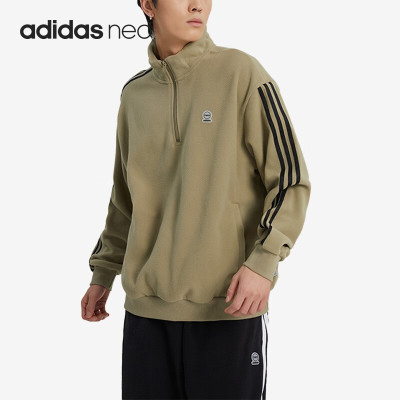 阿迪达斯(adidas)Neo男女摇粒绒运动宽松立领卫衣