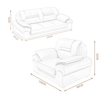 臻远ZYJJ-80251办公沙发商务办公室沙发会客沙发茶几组合牛皮3+1+1