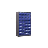 臻远ZYLJG-W52零件柜抽屉式工具柜电子元件柜螺丝柜样品柜物料柜60抽蓝色无门中号