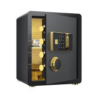 臻远ZY-NW-BXGS-19全钢实心保险柜办公防盗保险箱高40cm黑色指纹款