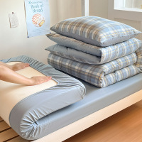 欧帝雅 ODY-BT-027 1.2m床笠三件套[床笠120*200被套150*200枕套] 简兮蓝 单位:件