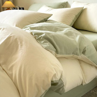 欧帝雅 ODY-BT-080 1.8米床笠四件套[床笠180x200被套200x230] 奶白薄荷绿 单位:件