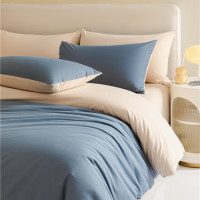 欧帝雅 ODY-BT-155 长绒棉40支纯色双拼单被套 220x240cm 深蓝+奶咖 单位:件