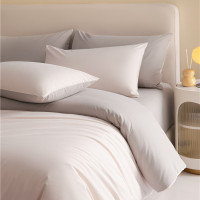 欧帝雅 ODY-BT-160 长绒棉40支纯色双拼单被套 200x230cm 蔷薇粉+大麦灰 单位:件