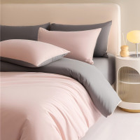 欧帝雅 ODY-BT-167 长绒棉40支纯色双拼单被套 220x240cm 豆沙+岩石灰 单位:件