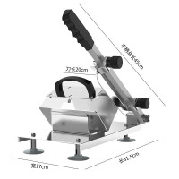 奥美优 家用厨房牛羊肉切片机 手动不锈钢切肉机商用刨肉机 AMY1555