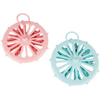 茶花(CHAHUA) 0706 九夹多头晾衣架 2只装 (单位:只) 颜色随机