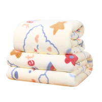 洁丽雅(grace) w1471 家用儿童成人吸水速干可裹珊瑚绒 浴巾 70*140cm(单位:条)小萌兔