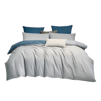 罗莱 流岚全棉四件套200*230cm(单位:床)被套*1枕套*2床单*1灰色
