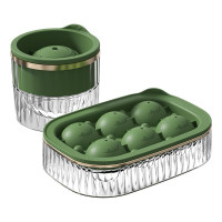奥美优(AOmeiyou)冰格模具冰箱自制冰格冰球 食品级硅胶制冰模具冰球牛油果绿6格