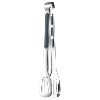 奥美优304不锈钢夹子 多功能食品夹烧烤面包蛋糕煎牛排夹子 加长12寸