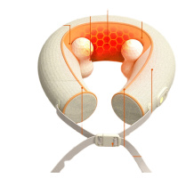 和正 HZ-J2 颈椎按摩器 仿人手揉捏肩颈脖子 热敷护颈U型按摩枕(单位:个)活力橙